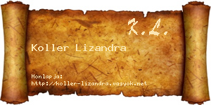 Koller Lizandra névjegykártya